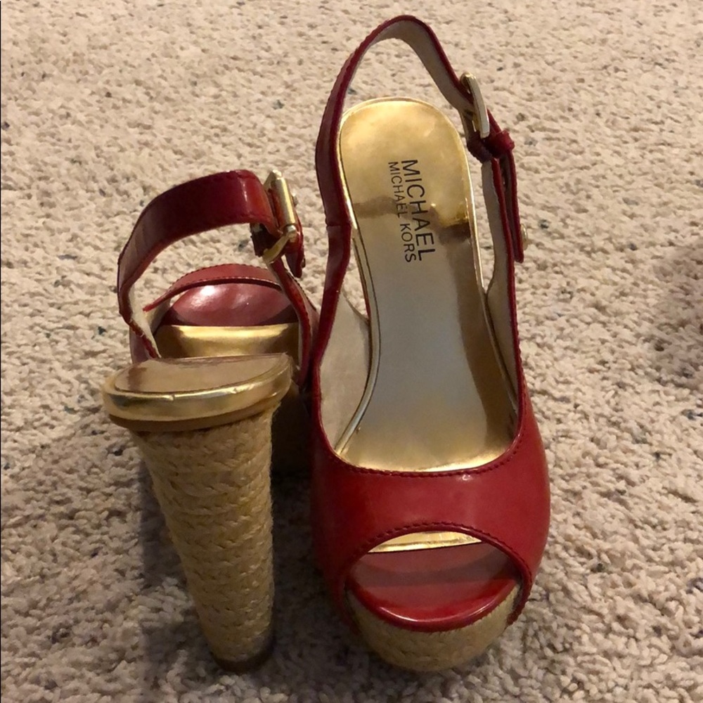 Red Michael Kors heels